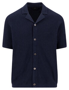 Fynch-Hatton Polo Cardigan Shirt Bouclé Navy