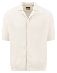 Fynch-Hatton Polo Cardigan Shirt Bouclé Vest New Off White