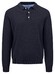 Fynch-Hatton Polo Collar Longsleeve Superfine Cotton Trui Navy