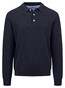 Fynch-Hatton Polo Collar Longsleeve Superfine Cotton Trui Navy