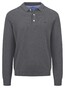 Fynch-Hatton Polo Collar Longsleeve Superfine Cotton Trui Steel