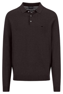 Fynch-Hatton Polo Pullover Longsleeve Air Cotton Trui Soil