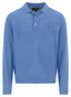 Fynch-Hatton Polo Pullover Merino Cashmere Trui Crystal Blue