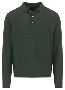 Fynch-Hatton Polo Pullover Merino Cashmere Trui Dark Ivy