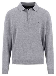 Fynch-Hatton Polo Pullover Merino Cashmere Trui Steel
