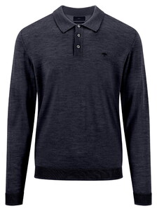 Fynch-Hatton Polo Pullover Merino Wool Trui Navy