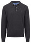 Fynch-Hatton Polo Pullover Superfine 3-Ply Cotton Trui Charcoal