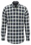 Fynch-Hatton Poplin Check Button-Down Overhemd Dark Ivy
