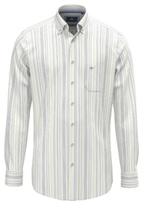 Fynch-Hatton Poplin Multi Stripes Button-Down Overhemd New Breeze