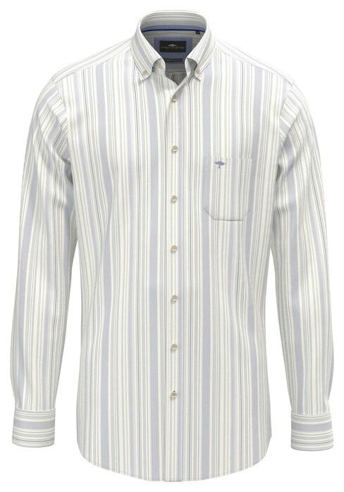 Fynch-Hatton Poplin Multi Stripes Button-Down Overhemd New Breeze
