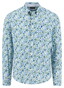 Fynch-Hatton Premium Cotton Leaves Pattern Button-Down Overhemd Avocado