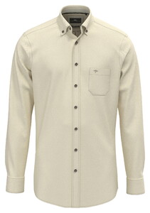 Fynch-Hatton Premium Flanel Essential Herringbone Overhemd Snow White