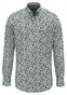 Fynch-Hatton Premium Flower Pattern Button-Down Overhemd Dark Leaf