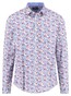 Fynch-Hatton Premium Flower Pattern Kent Collar Overhemd Berry-Blue