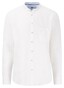 Fynch-Hatton Premium Linnen Solid Color Stand-Up Collar Overhemd Wit