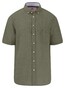 Fynch-Hatton Premium Linnen Uni Color Button-Down Overhemd Olive