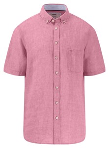 Fynch-Hatton Premium Linnen Uni Color Button-Down Overhemd Peony
