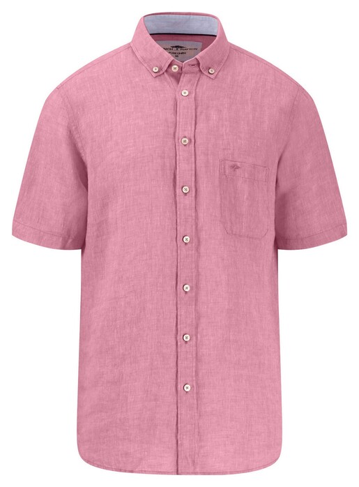 Fynch-Hatton Premium Linnen Uni Color Button-Down Overhemd Peony