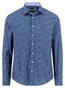 Fynch-Hatton Premium Mini Leaves Pattern Overhemd Deep Merlot-Blue