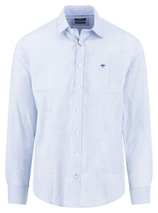 Fynch-Hatton Premium Mini Pattern Kent Shirt Harbor Blue