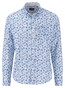 Fynch-Hatton Premium Multi Flower Pattern Button-Down Shirt Strong Blue