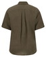 Fynch-Hatton Premium Short Sleeve Linnen Button-Down Overhemd Donker Khaki