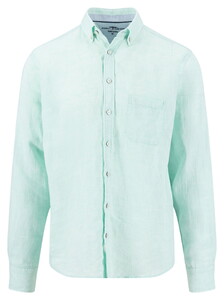 Fynch-Hatton Premium Solid Linen Button-Down Shirt Mint