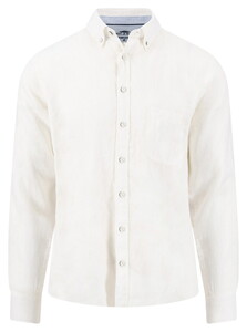 Fynch-Hatton Premium Solid Linen Button-Down Shirt White