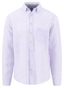Fynch-Hatton Premium Solid Linnen Button-Down Overhemd Lavender