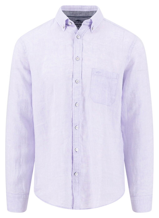 Fynch-Hatton Premium Solid Linnen Button-Down Overhemd Lavender