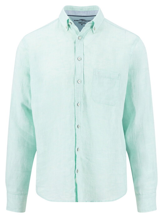 Fynch-Hatton Premium Solid Linnen Button-Down Overhemd Mint