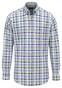 Fynch-Hatton Premium Washed Oxford Multi Check Overhemd Mint-Blue
