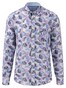 Fynch-Hatton Pure Linen Leaves Pattern Overhemd Dusty Lavender