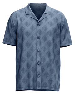 Fynch-Hatton Resort Shirt Polo Terry Jacquard Navy