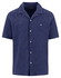 Fynch-Hatton Resort Structured Jersey Cotton Overhemd Marine