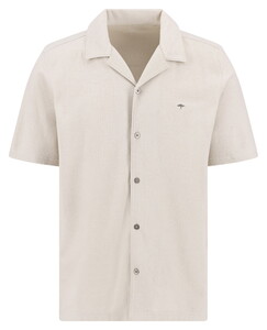 Fynch-Hatton Resort Structured Jersey Cotton Shirt Cement
