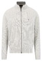 Fynch-Hatton Ribbed Knit Stand-Up Zip Cardigan Snow White