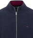 Fynch-Hatton Ribbed Knit Stand-Up Zip Vest Navy