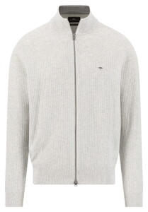 Fynch-Hatton Ribbed Knit Stand-Up Zip Vest Snow White