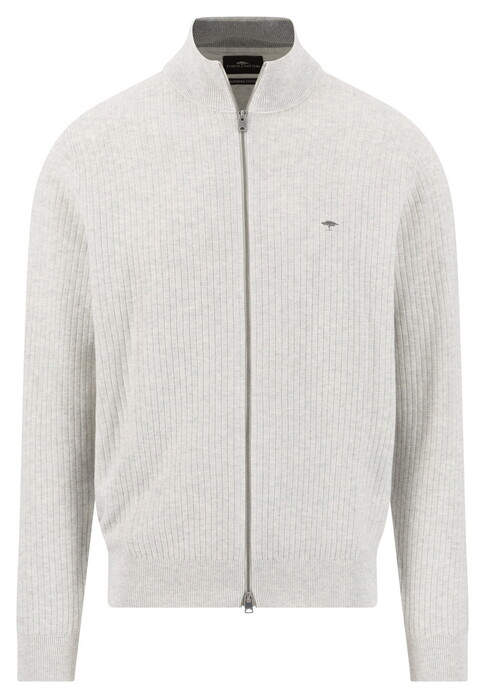 Fynch-Hatton Ribbed Knit Stand-Up Zip Vest Snow White