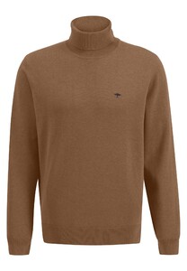 Fynch-Hatton Rollneck Cotton Trui Walnut Brown