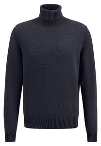 Fynch-Hatton Rollneck Cotton Wool Polyamide Mix Trui Navy
