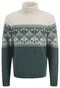 Fynch-Hatton Rollneck Jacquard Trui Sage Green