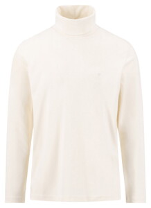 Fynch-Hatton Rollneck Longsleeve Compact Cotton T-Shirt Snow White