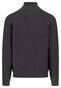 Fynch-Hatton Rollneck Square Triple Stripe Texture Trui Charcoal