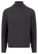 Fynch-Hatton Rollneck Square Triple Stripe Texture Trui Charcoal