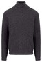 Fynch-Hatton Rollneck Square Triple Stripe Texture Trui Charcoal