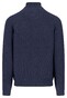 Fynch-Hatton Rollneck Square Triple Stripe Texture Trui Navy