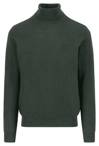 Fynch-Hatton Rollneck Superfine Cotton Pullover Dark Ivy