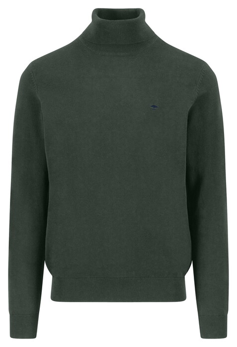 Fynch-Hatton Rollneck Superfine Cotton Trui Dark Ivy
